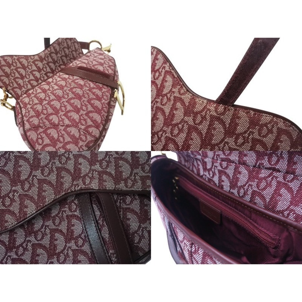 Christian Dior Saddle Bag Galliano era Trotter Leather Red - Picture 9 of 10